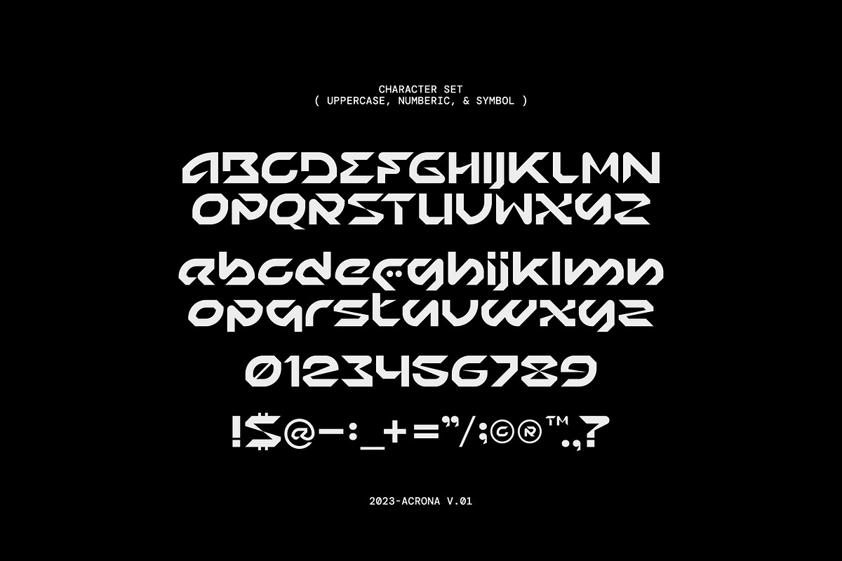 Acrona - Display Font, a Font by Uncarving (Photo 3 of 9)