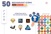 50 Restaurant Icons, an Icon by Dighital (Thumbnail 9 of 10)
