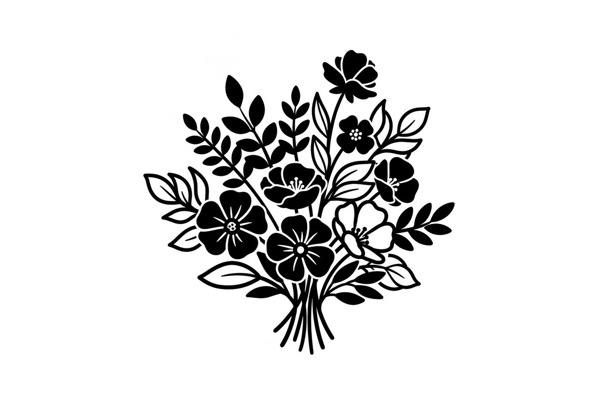 Floral Ornament Silhouette Bundle, an Illustration by BIPLOB EXPERT (Photo 5 of 51)