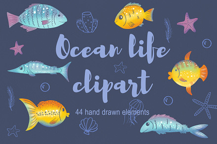 Ocean life clipart