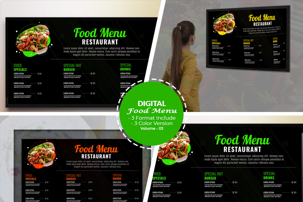 Digital Menu Board Design, a Stationery Template by MRI STUDIO (Photo 1 of 4)