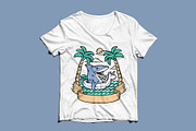 Shark relaxing on the beach, an Animal Illustration by gunaonedesign (Thumbnail 4 of 5)