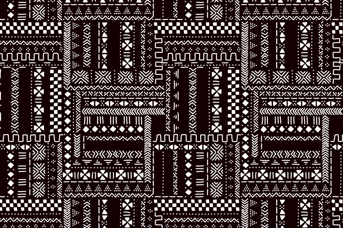 12 Mudcloth seamless patterns set, a Pattern Graphic by Natalyon (Photo 3 of 4)