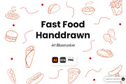 Fast Food Handdrawn Illustration, an Object Graphic by SLAB! Design (Thumbnail 1 of 2)