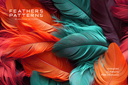 Feather Patterns: Seamless Patterns, a Pattern Graphic by RuleByArt (Thumbnail 4 of 15)