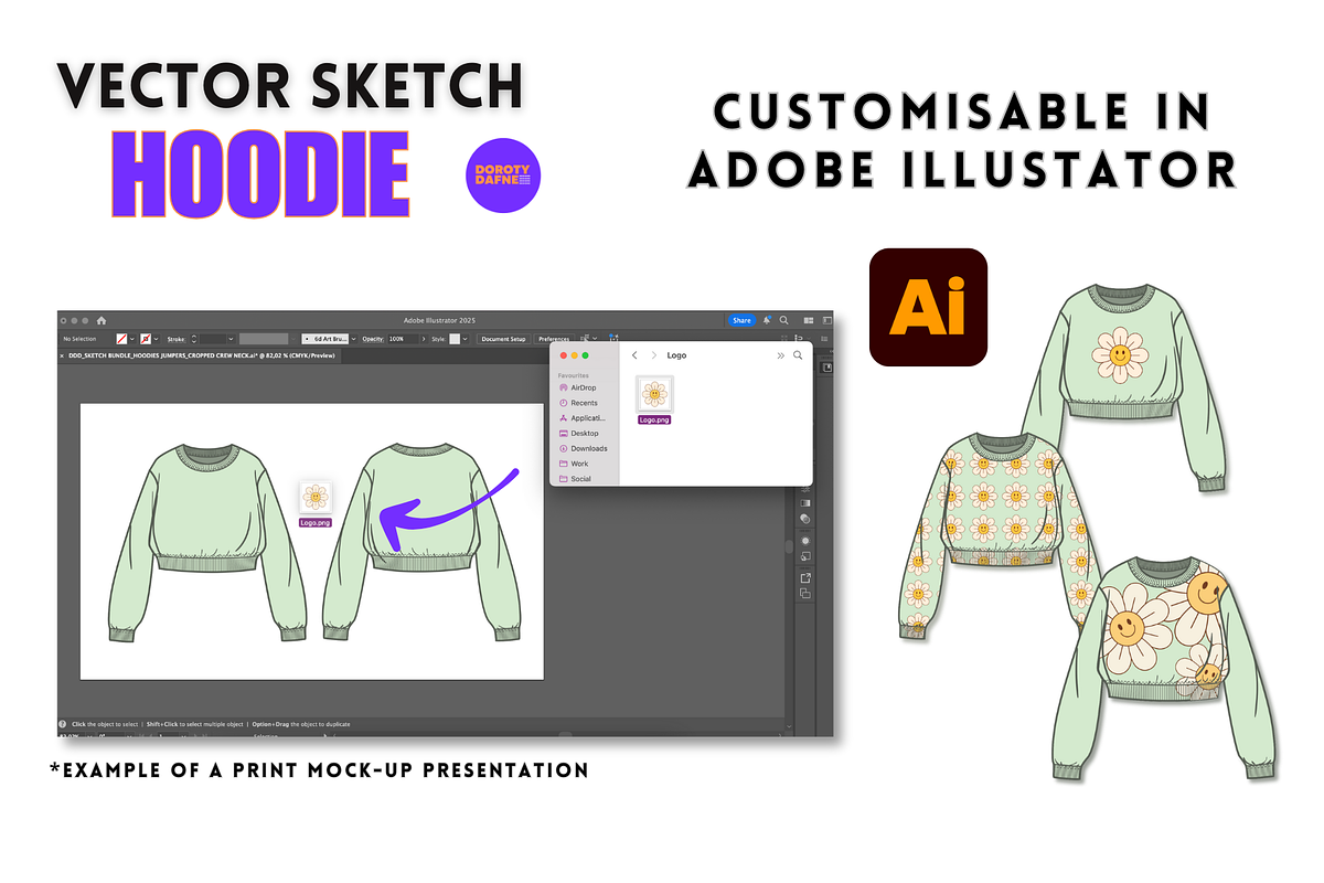Pullover Hoodie, an Apparel Mockup by Doroty Dafne Designs (Photo 5 of 7)