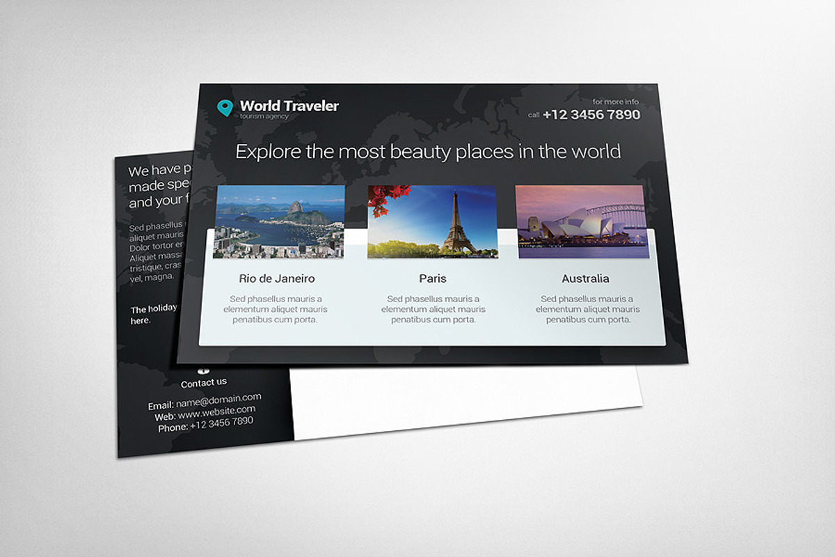 Postcard Mock-ups, a Print Template by Rafael Oliveira (Photo 2 of 5)