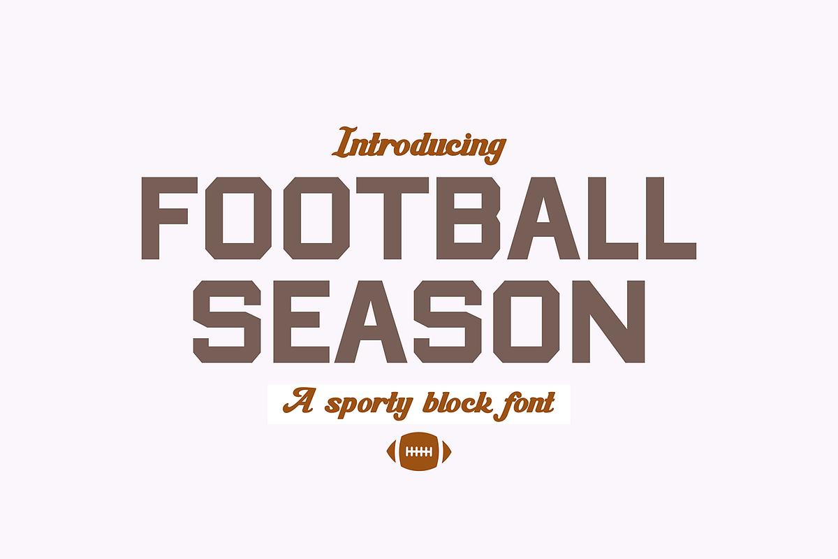 FOOTBALL SEASON Sporty Block Font, a Sans Serif Font by Blush Font Co. (Photo 1 of 6)