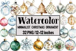 Minimalist Christmas Ornament Clipar, an Illustration by Design Market