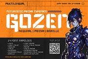 Gozen | Futuristic-Mecha Typeface, a Symbol Font by Mofr 24 (Thumbnail 1 of 12)