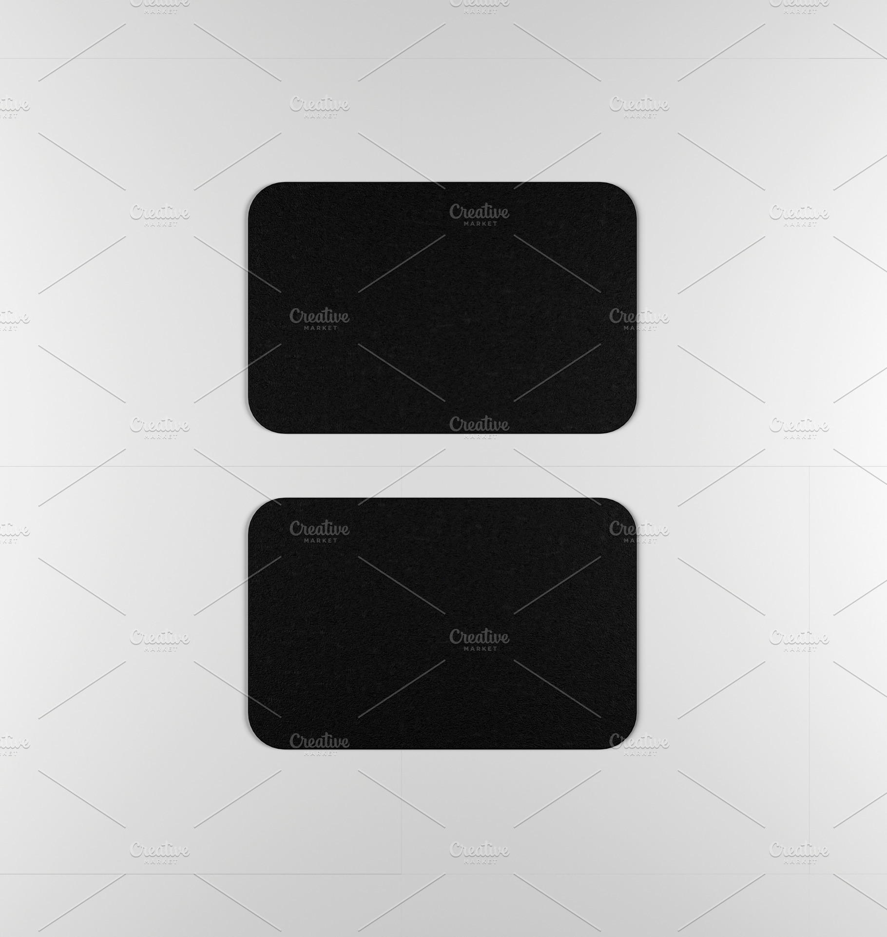Black business cards blank mockup - template. 3d rendering, a Business Photo by RF Images