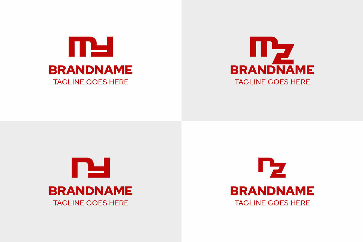 Letters MY MZ NY NZ Logo Monogram, a Branding & Logo Template by Pray Art Design Studio (Photo 1 of 2)