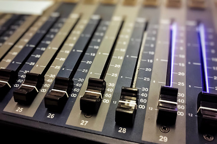 Professional audio mixer console stock photo containing audio and background, an Arts & Entertainment Photo by rarrarorro