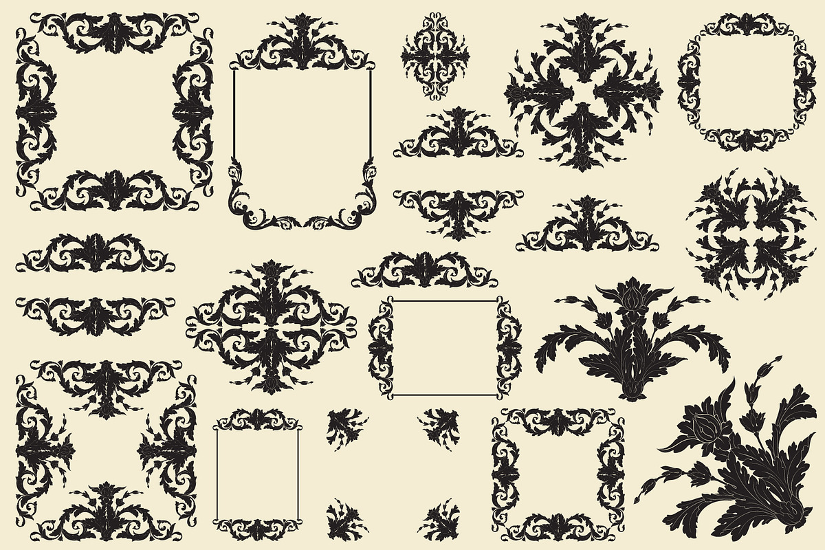 Vintage Frames And Borders hand draw, a Decorative Illustration by Samira (Photo 2 of 5)