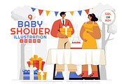 9 Baby Shower Illustration, a Person Illustration by denayunebgt (Thumbnail 1 of 3)