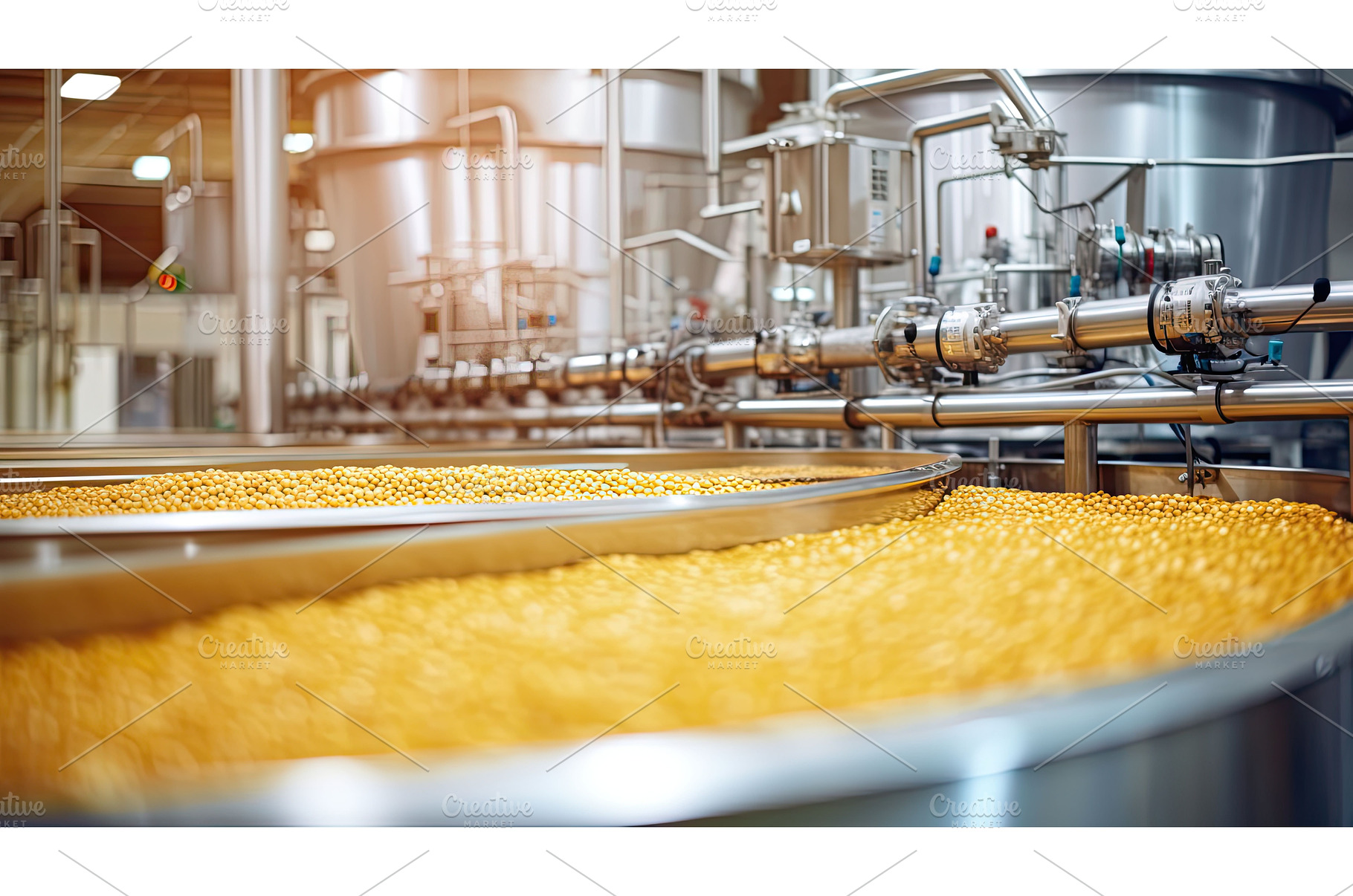 machinery soy bean oil ai generated, an Industrial Photo by pikepicture