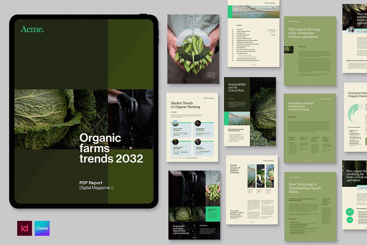 Organic Theme Brochure Template, a Brochure Template by BrandPacks (Photo 1 of 6)
