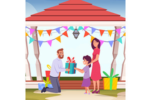 Birthday. outdoor background with, an Illustration by Onyx