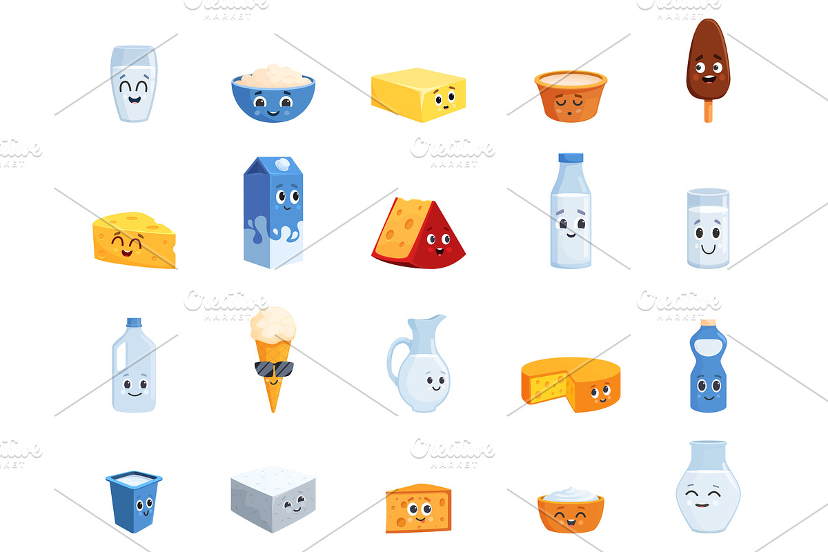 Cute diary characters. Funny cartoon, a Food Illustration by Valerie Bodnar