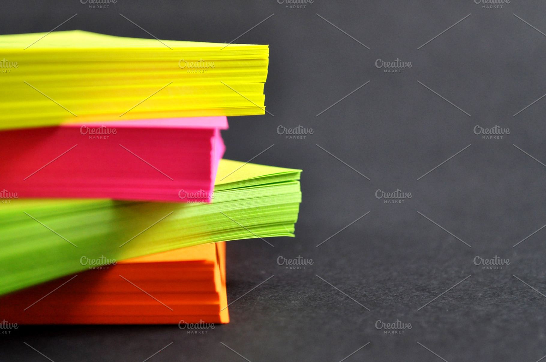Color Papers Containing Colored Papers And Focus