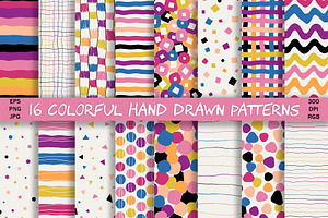 Colorful Hand Drawn Patterns
