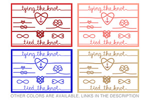 Tying The Knot, Beige Vector Set