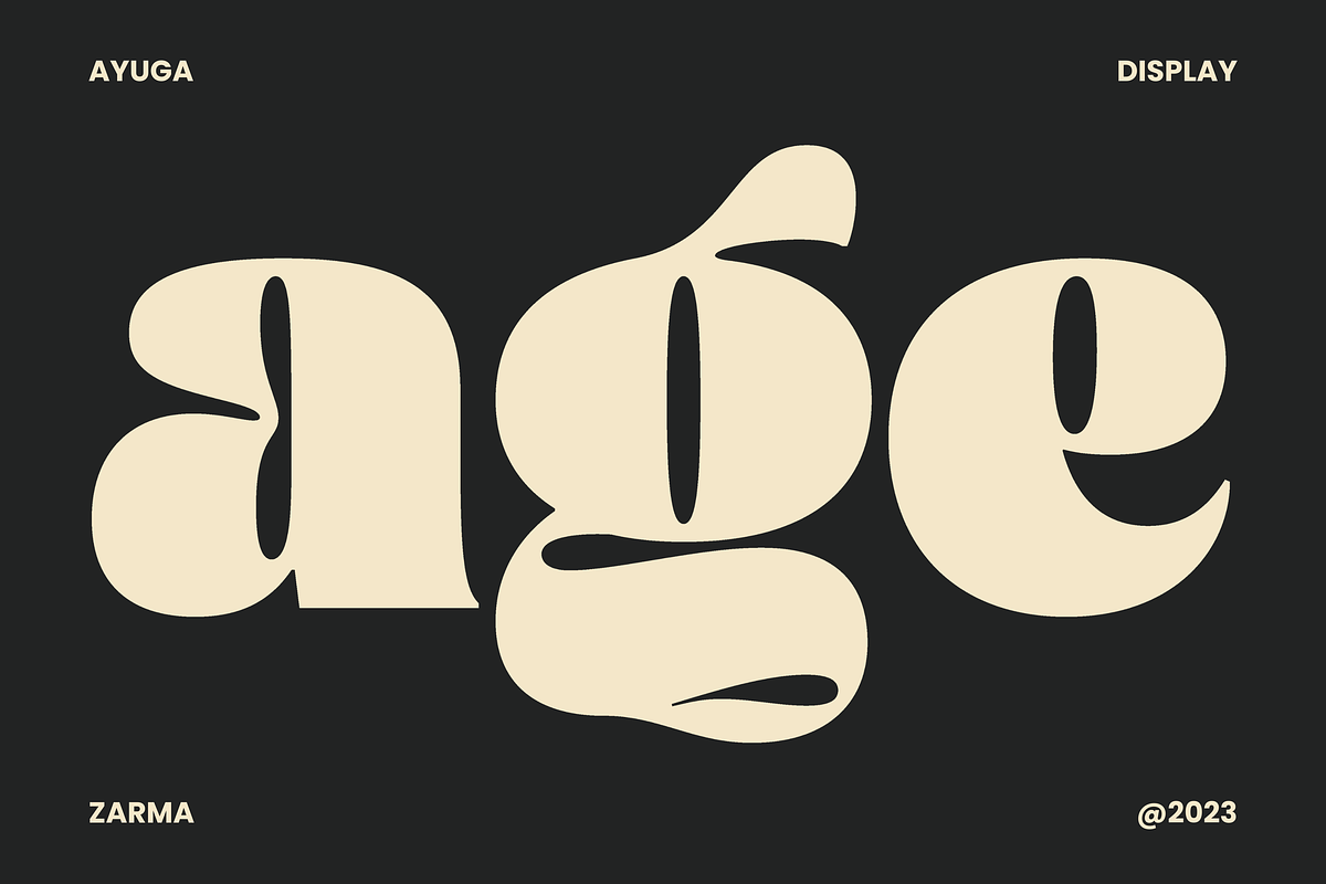 Ayuga - Psychedelic Font, a Serif Font by Zarma Type (Photo 11 of 14)