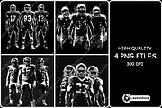 Three American Football Players Gear, a Background Graphic by LaseredNinja (Thumbnail 1 of 7)