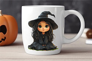 Cute Halloween Witch. TShirt Sticker, an Animal Illustration by KENO Mascots (Thumbnail 3 of 10)