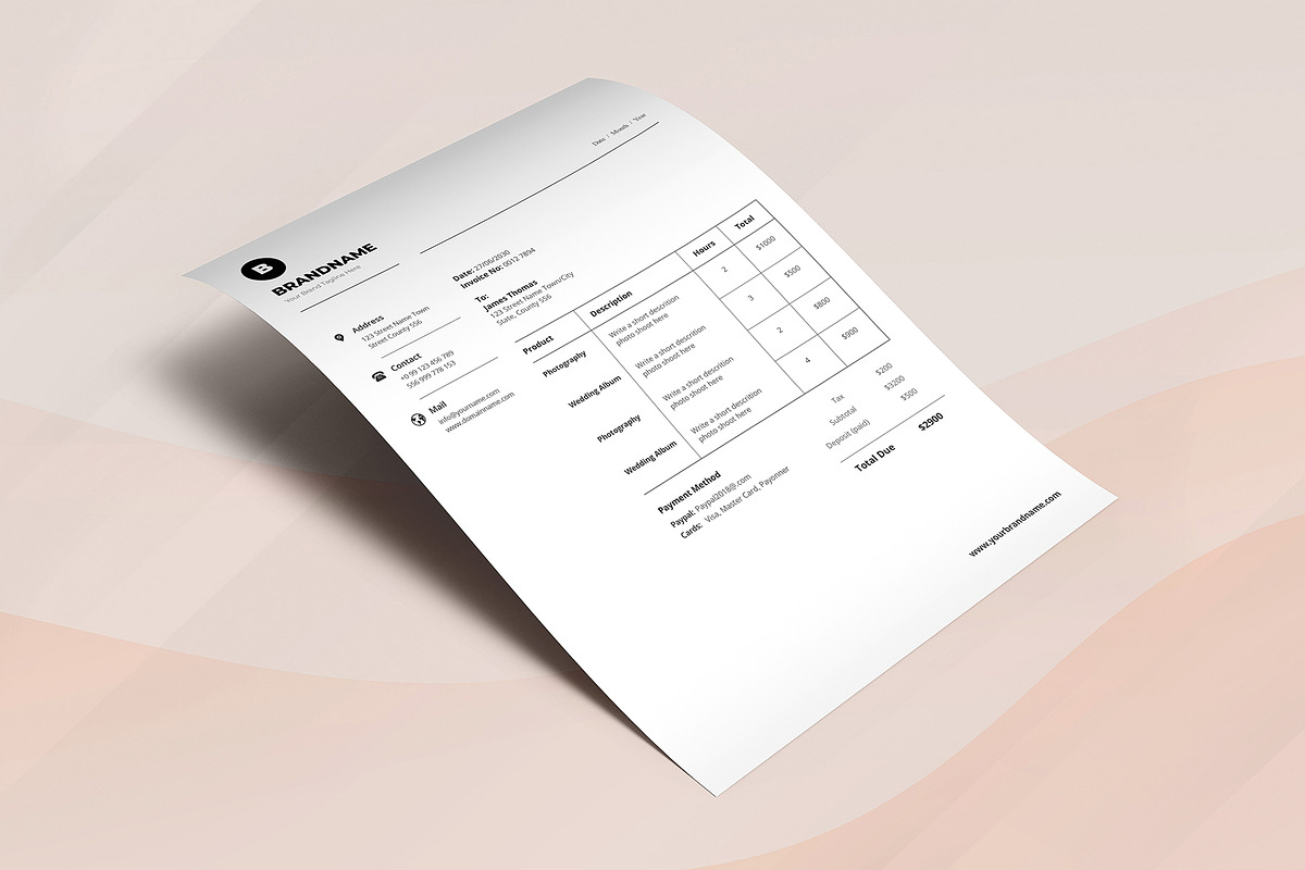 Canva Letterhead and Invoice, a Stationery Template by DesignDevisers (Photo 6 of 19)