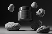 Cosmetic Jar Floating Mockups, a Mockup by Luuqas Design (Thumbnail 3 of 3)