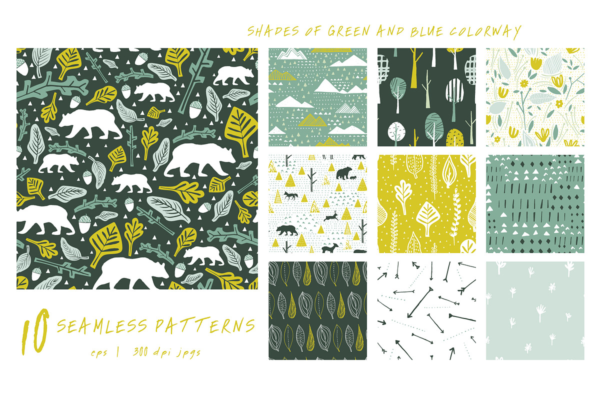 Woodlands | Seamless Patterns, a Pattern Graphic by The Collective Studio (Photo 2 of 9)