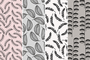 16 Seamless Leafy Vector Patterns