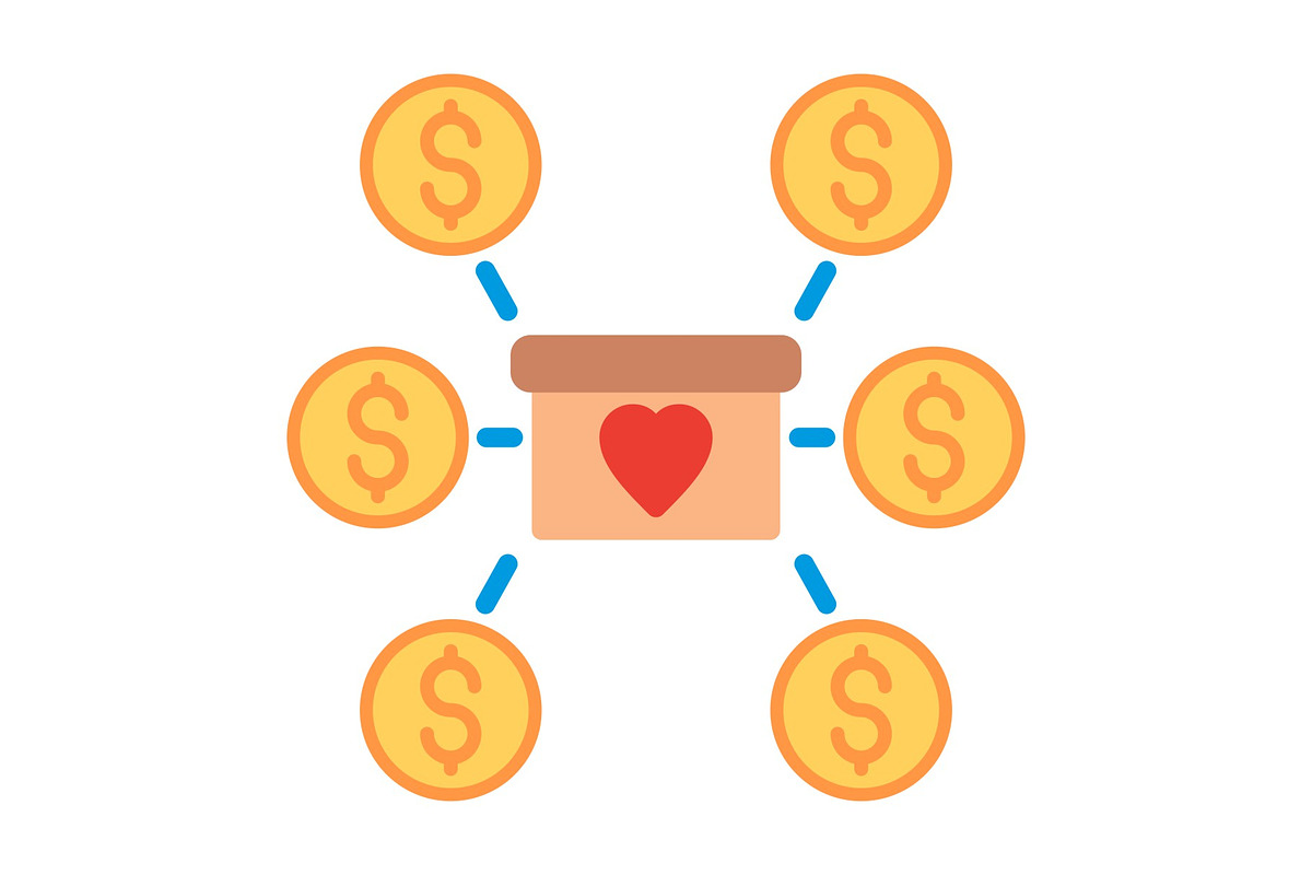 Crowdfunding Flat Icon, a Duotone Icon by Pexelpy (Photo 1 of 2)