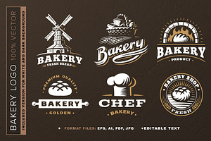 Bakery logo set