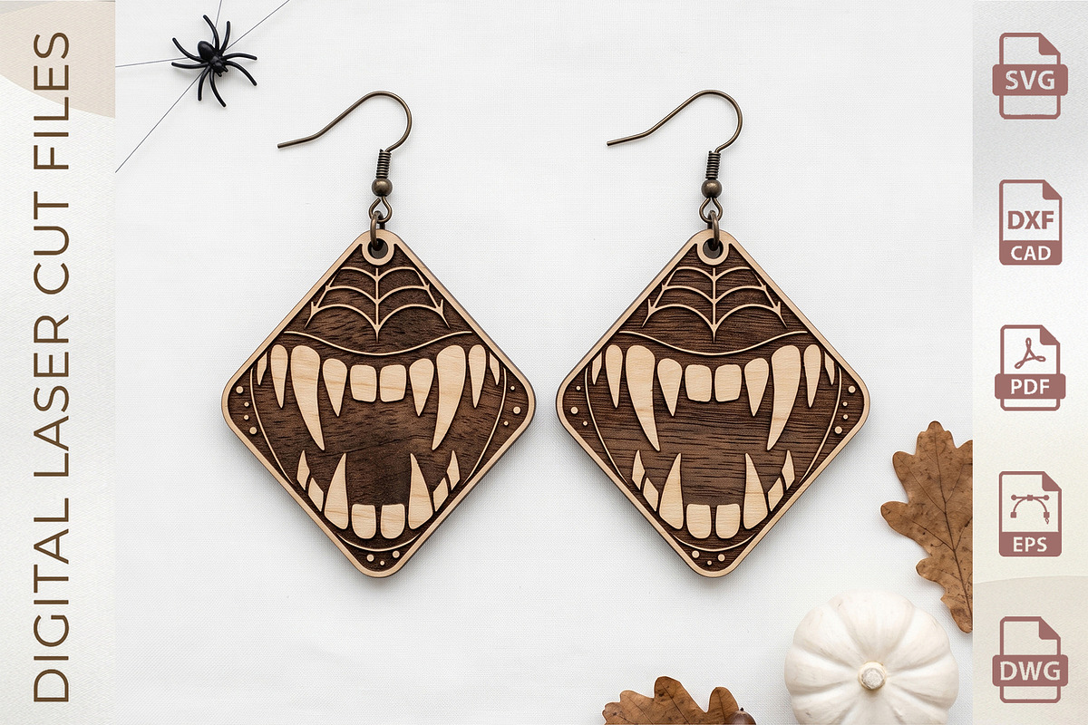 Halloween Earring SVG Collection, an Object Graphic by WoodoraCut (Photo 11 of 11)