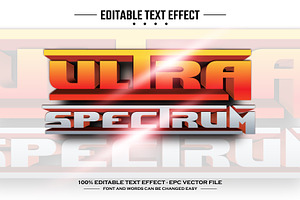 Ultra spectrum editable text effect