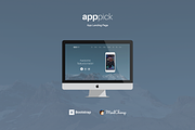 Apppick - Complete App Landing Page, a Bootstrap Template by BD InfoSys (Thumbnail 1 of 3)