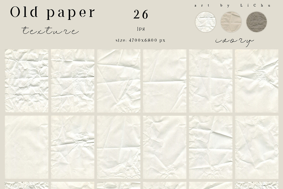Old paper texture pack, a Texture Graphic by LiChu Art (Photo 3 of 10)
