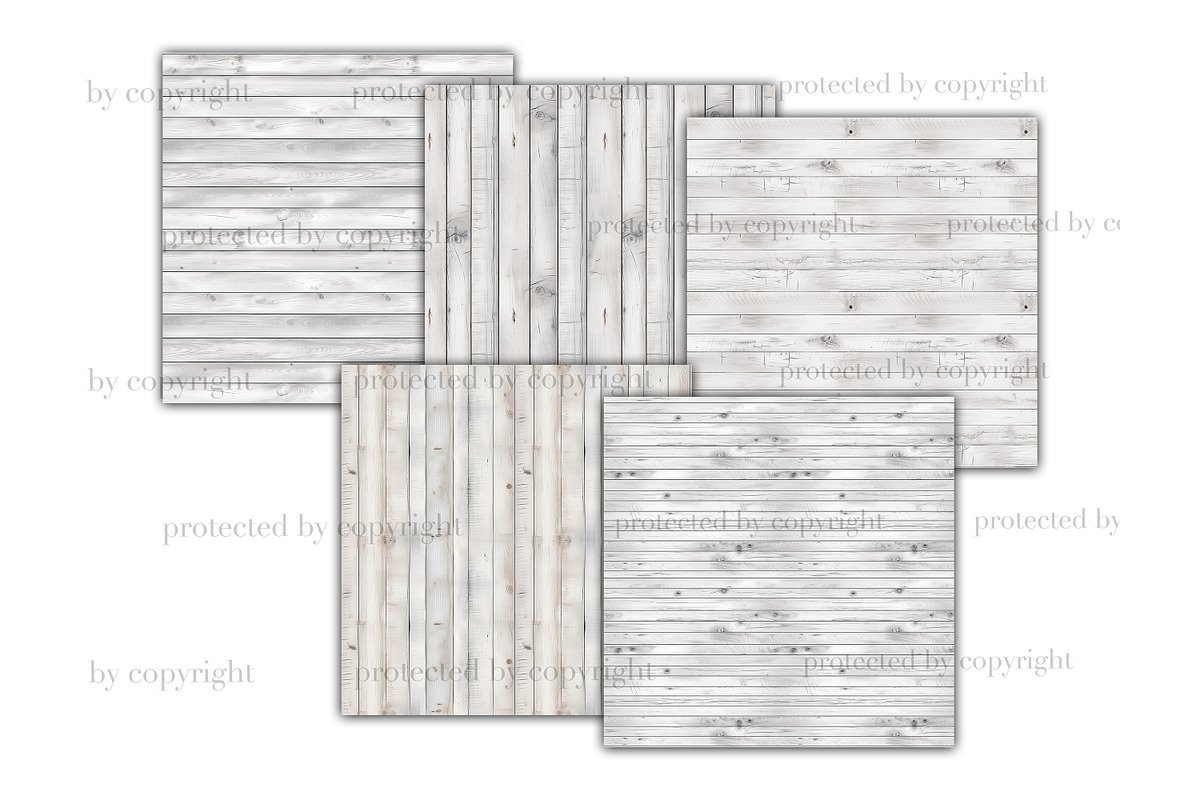 White Wooden Boards Pattern, a Pattern Graphic by GlamArtZhanna (Photo 3 of 4)