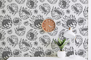 Beautiful seamless Protea pattern, a Pattern Graphic by Etienne & Yolandi Outram (Thumbnail 1 of 5)