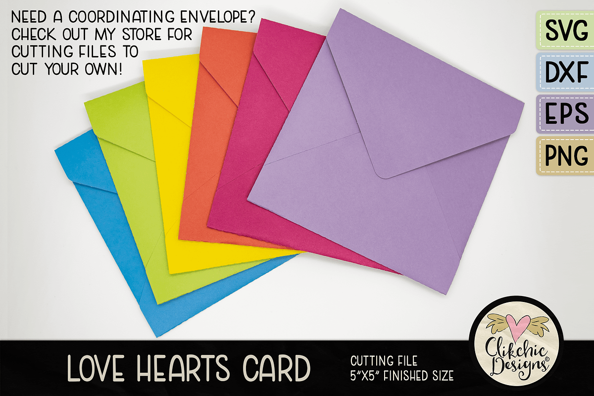Love Hearts Card SVG Cutting File, an Invitation Template by Clikchic Designs (Photo 4 of 5)