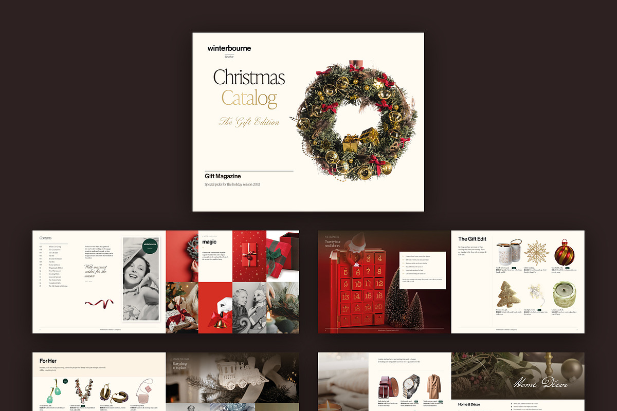 Landscape Christmas Catalog Template, a Brochure Template by BrandPacks (Photo 7 of 7)
