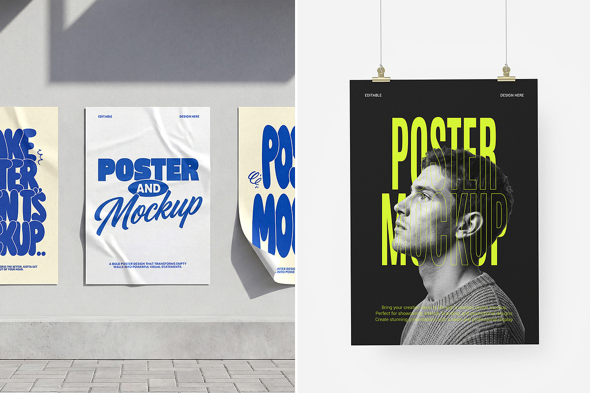 Poster Mockup Bundle, an Advertising Mockup by graphypix (Photo 2 of 12)