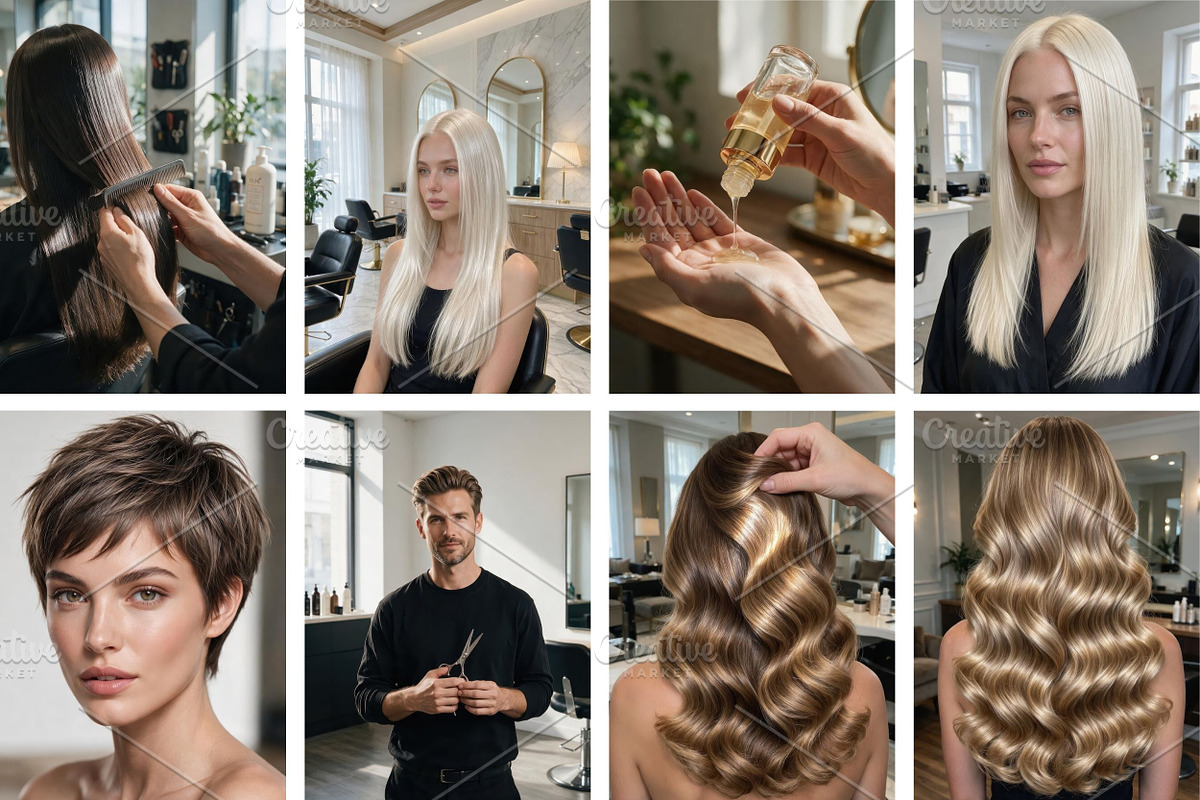Hair Salon Stock Photos Bundle, a Business Photo by Selenique Studio (Photo 12 of 15)
