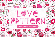 Love Pattern - Vector EPS, a Pattern Graphic by rix_designs (Thumbnail 1 of 10)
