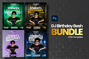 DJ Birthday Bash Flyer Bundle, a Social Media Template by AfterDark Studio (Thumbnail 1 of 5)
