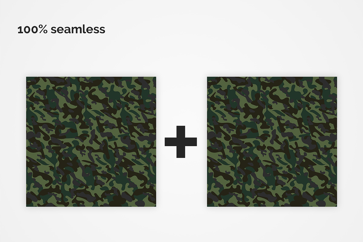 Army Camouflage Seamless Patterns, a Pattern Graphic by 3Y_Design (Photo 3 of 6)