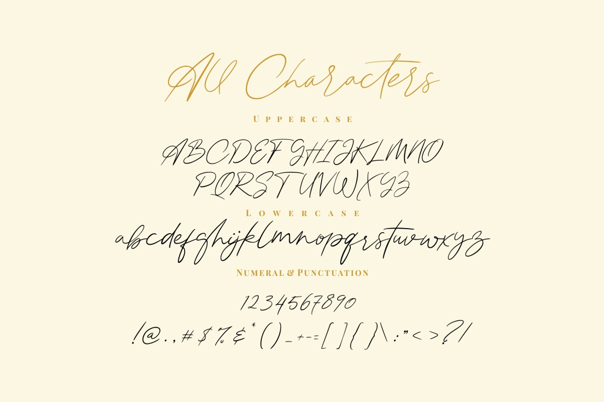Attaira - Display & Signature Font preview 5