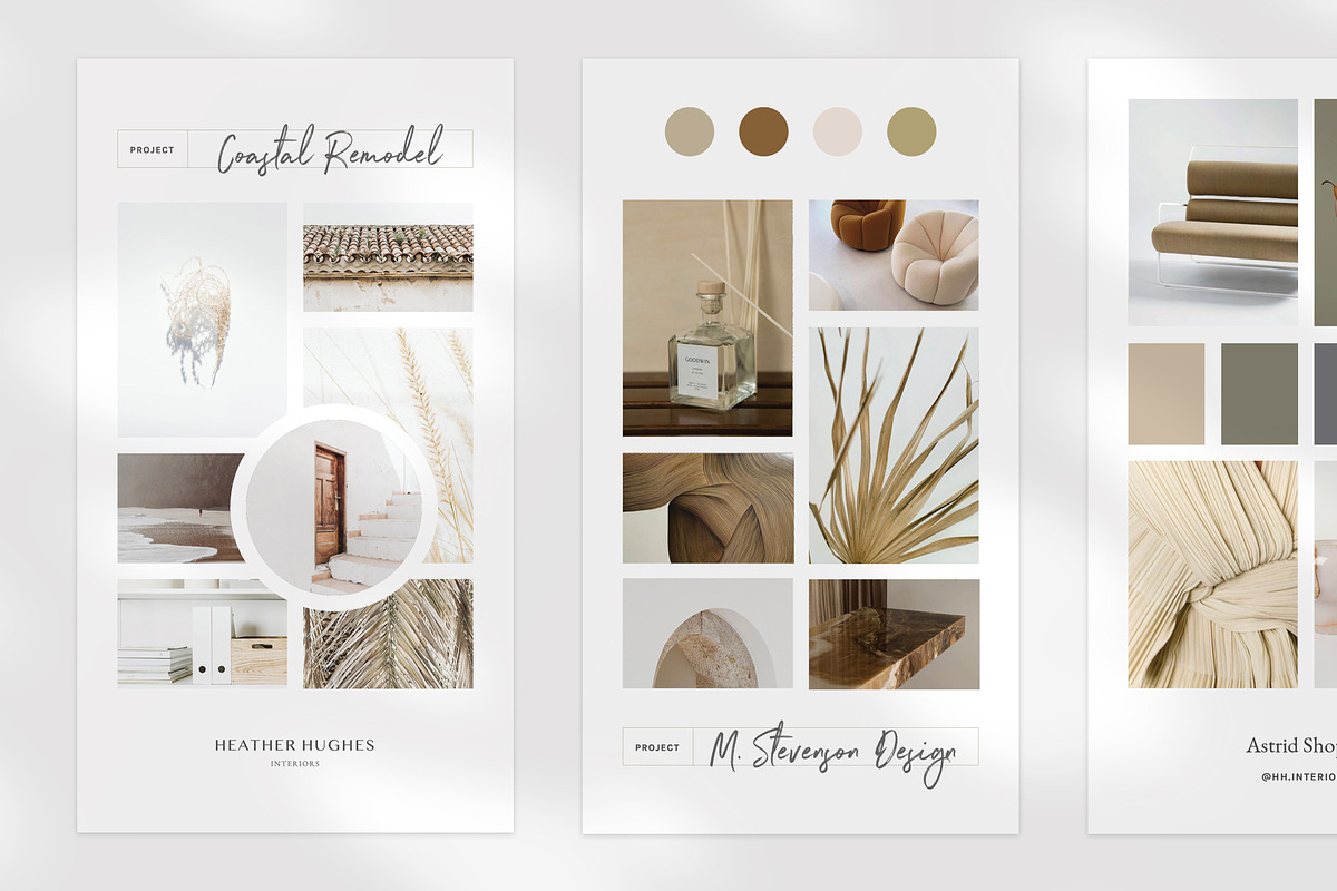 PIMA Photoshop Mood Board Templates, a Product Mockup by Loh Studio (Photo 2 of 9)